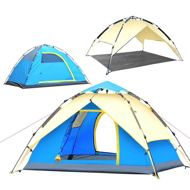 Wholesale Cheap 3 4 Person Waterproof Family Hiking Automatic Camping Tent