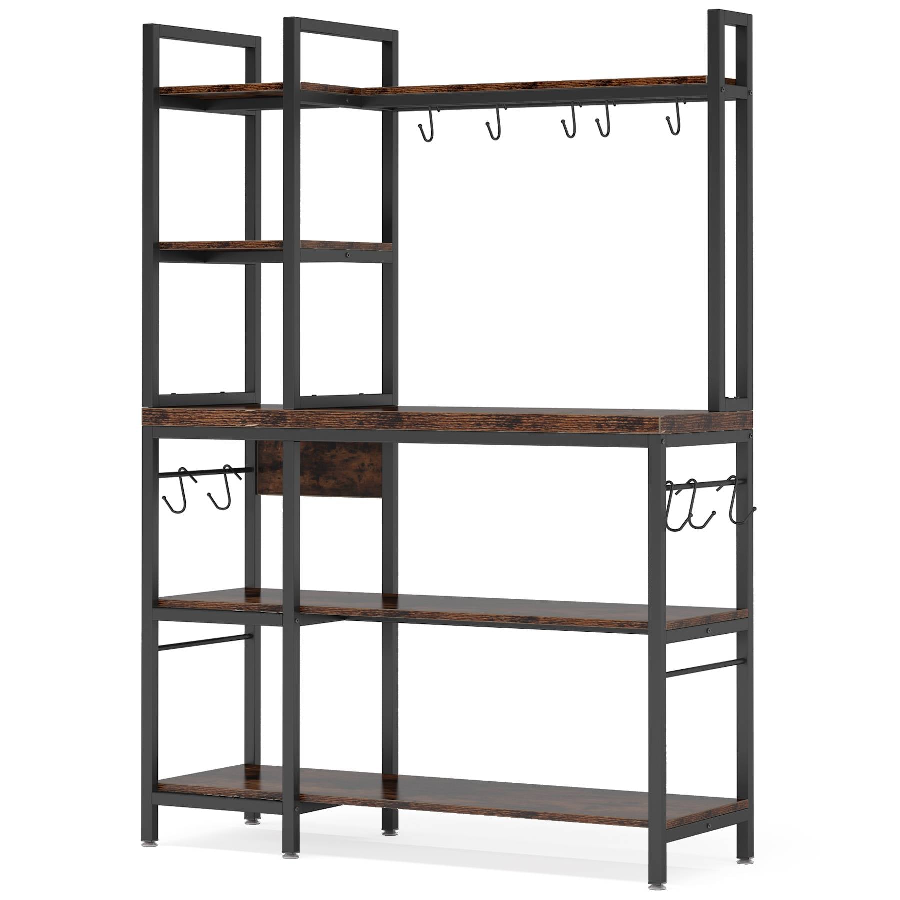 Kitchen Baker's Rack, 5-Tier Utility Storage Shelf with Hutch