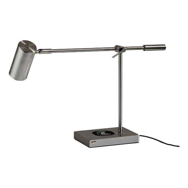 Collette Led Desk Lamp With Qi Wireless Charging Pad adesso