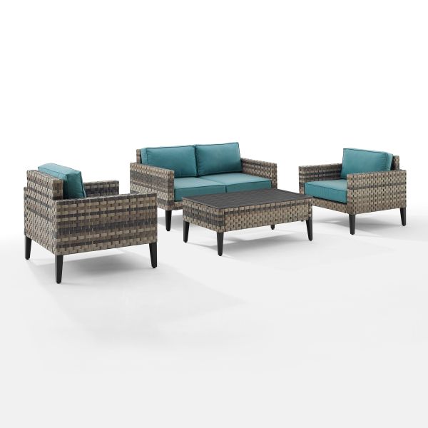 Prescott 4Pc Outdoor Wicker Conversation Set