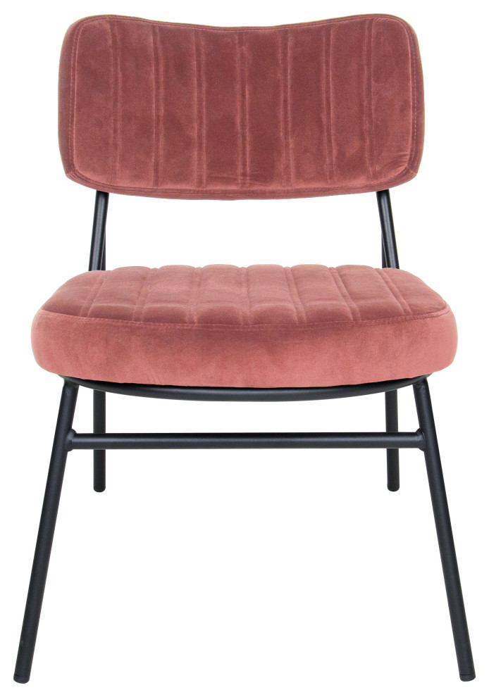 Marilane Velvet Accent Chair  Metal Frame   Midcentury   Armchairs And Accent Chairs   by LeisureMod  Houzz