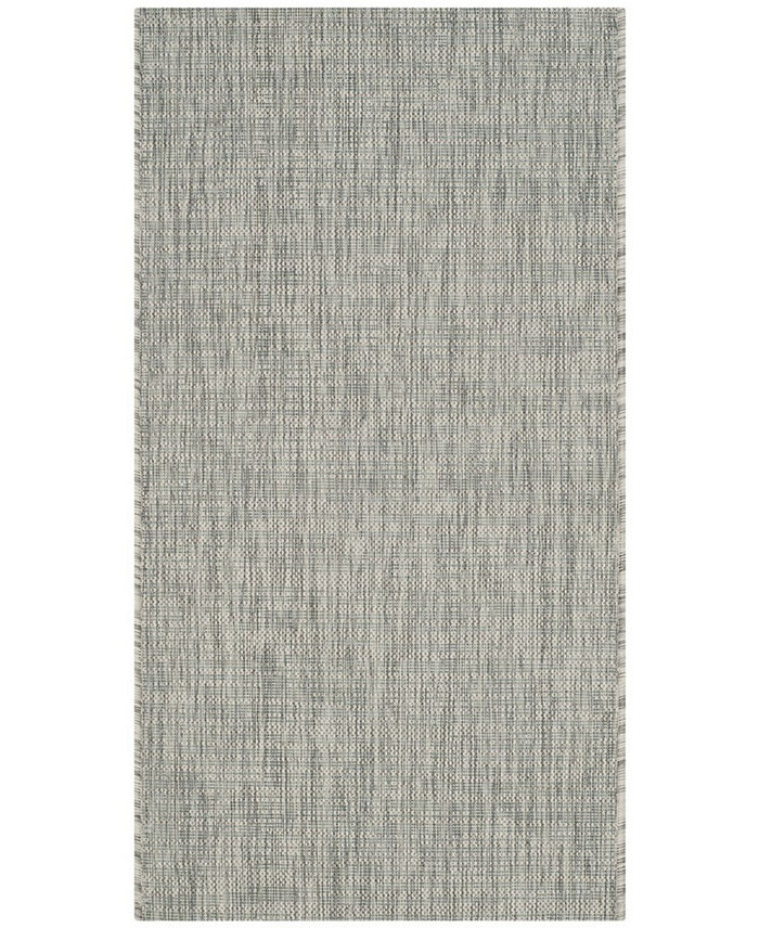 Safavieh Courtyard CY8576 Gray and Turquoise 2' x 3'7 Sisal Weave Outdoor Area Rug