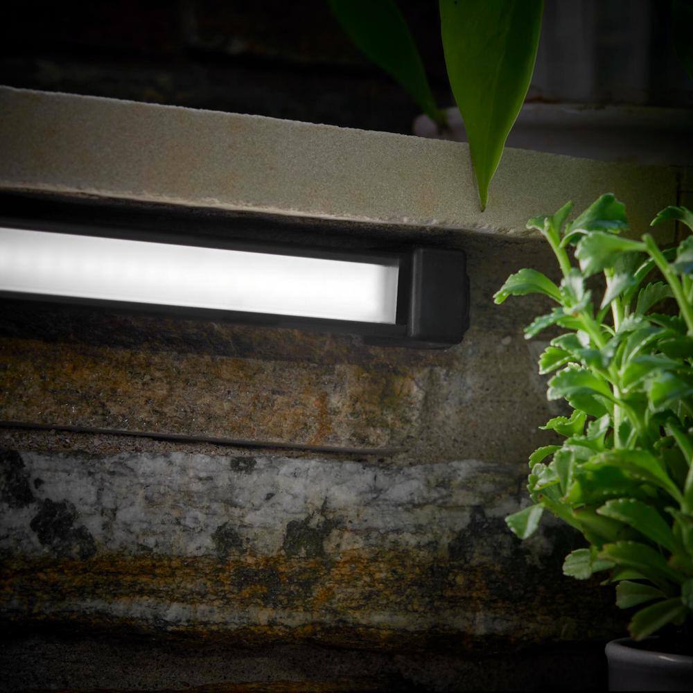 Hampton Bay Small Low Voltage Matte Black LED Path Light with Hardscape Adapter Weather Resistant KJC2601LM-01