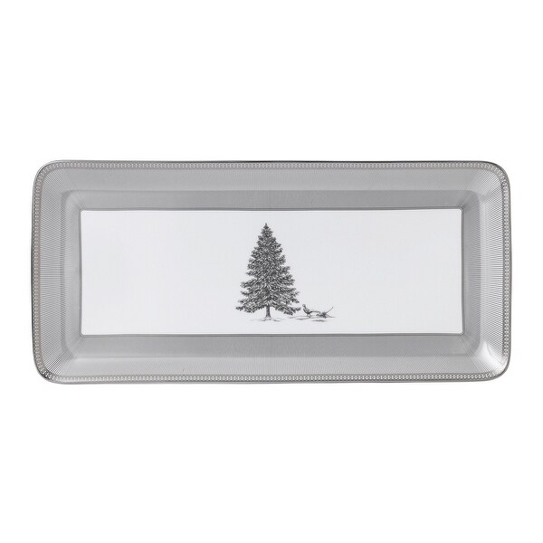 Winter White 13.4-inch Rectangular Sandwich Tray