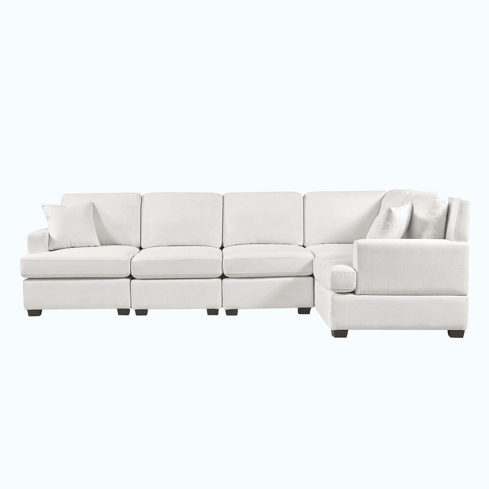 Sectional Modular Sofa with 2 Tossing cushions