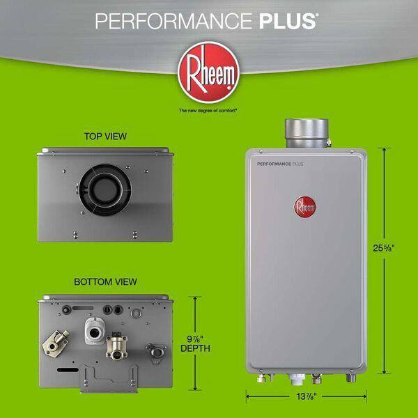 Rheem Performance Plus 8.4 GPM Liquid Propane Indoor Tankless Water Heater ECO180DVLP3-1