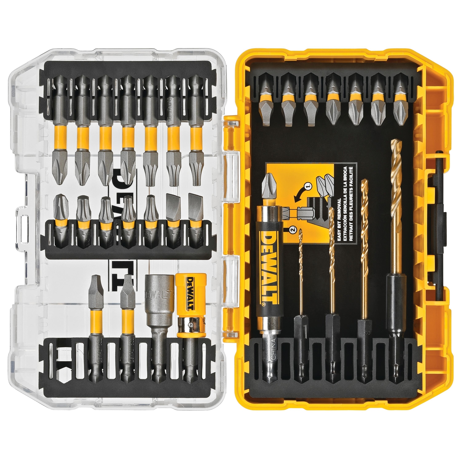 DW Max Fit 8.75 in. L Screwdriving Bit Set S2 Tool Steel 32 pc