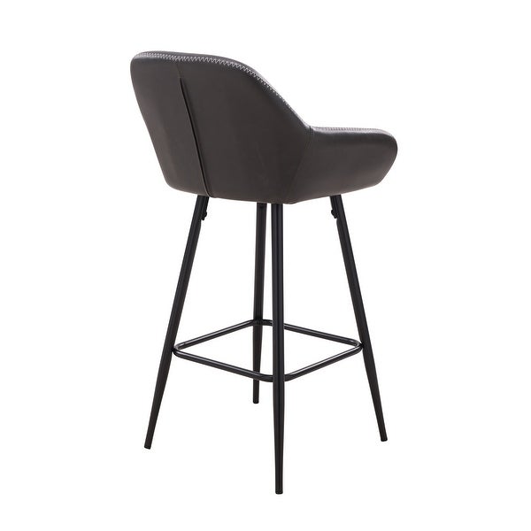 Willow Upholstered Vintage 26in Bar Stool with Metal Legs (SET OF2)