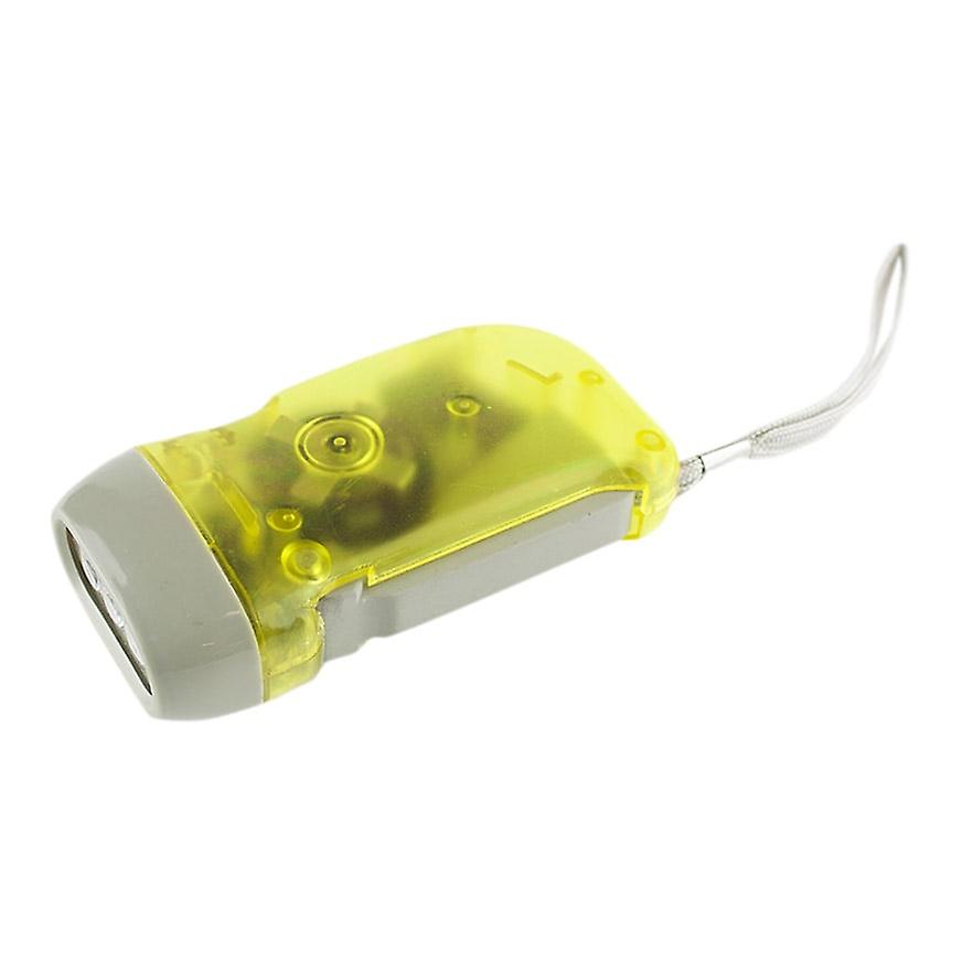 Hand-driven LED flashlight-Yellow