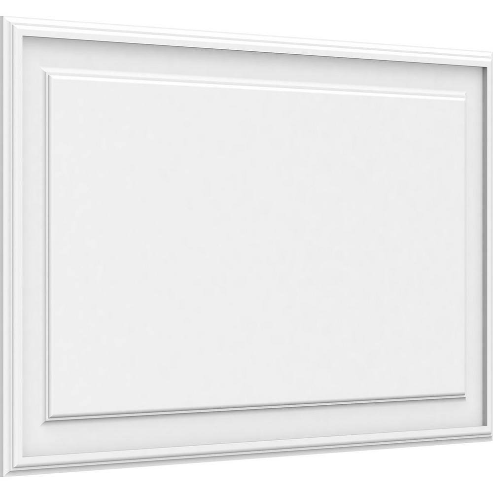 Ekena Millwork 58 in. x 3 ft. x 2 ft. Legacy Raised Panel White PVC Decorative Wall Panel WALP40X24X062LEG