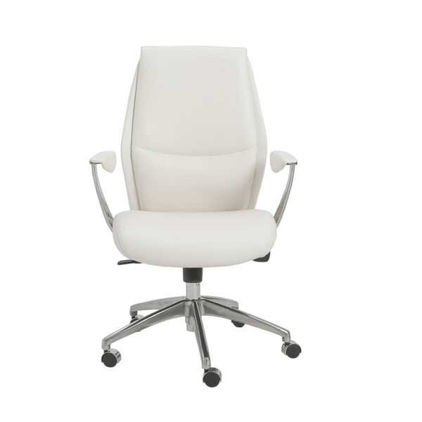 Crosby White 26-Inch Low Back Office Chair