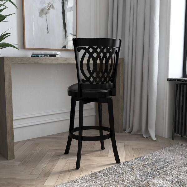 Hillsdale Furniture Van Draus Wood Swivel Stool， Black