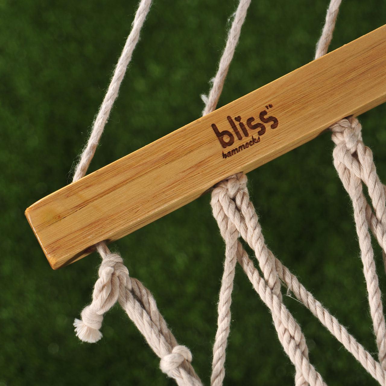 Bliss Hammocks Polyester Rope Hammock w/ Spreader Bars， 80 L x 60 W