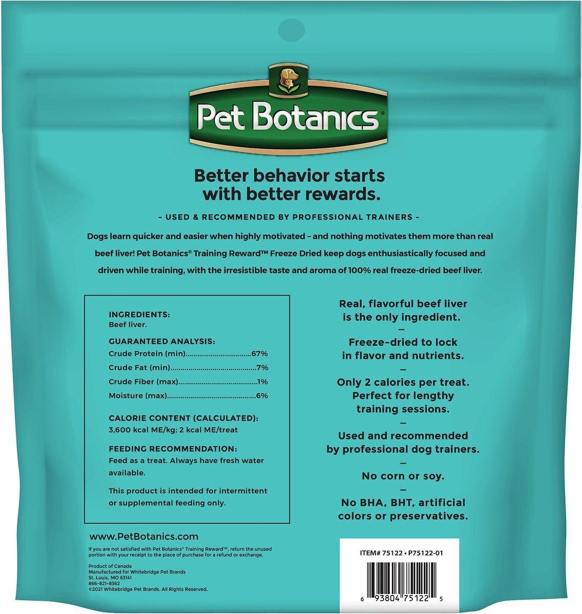 Pet Botanics Training Reward Beef Liver Freeze-Dried Dog Treats