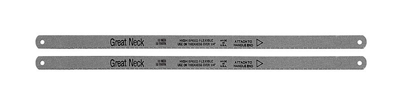 Great Neck 12 in. Bi-Metal Hacksaw Blade 32 TPI 2 pk