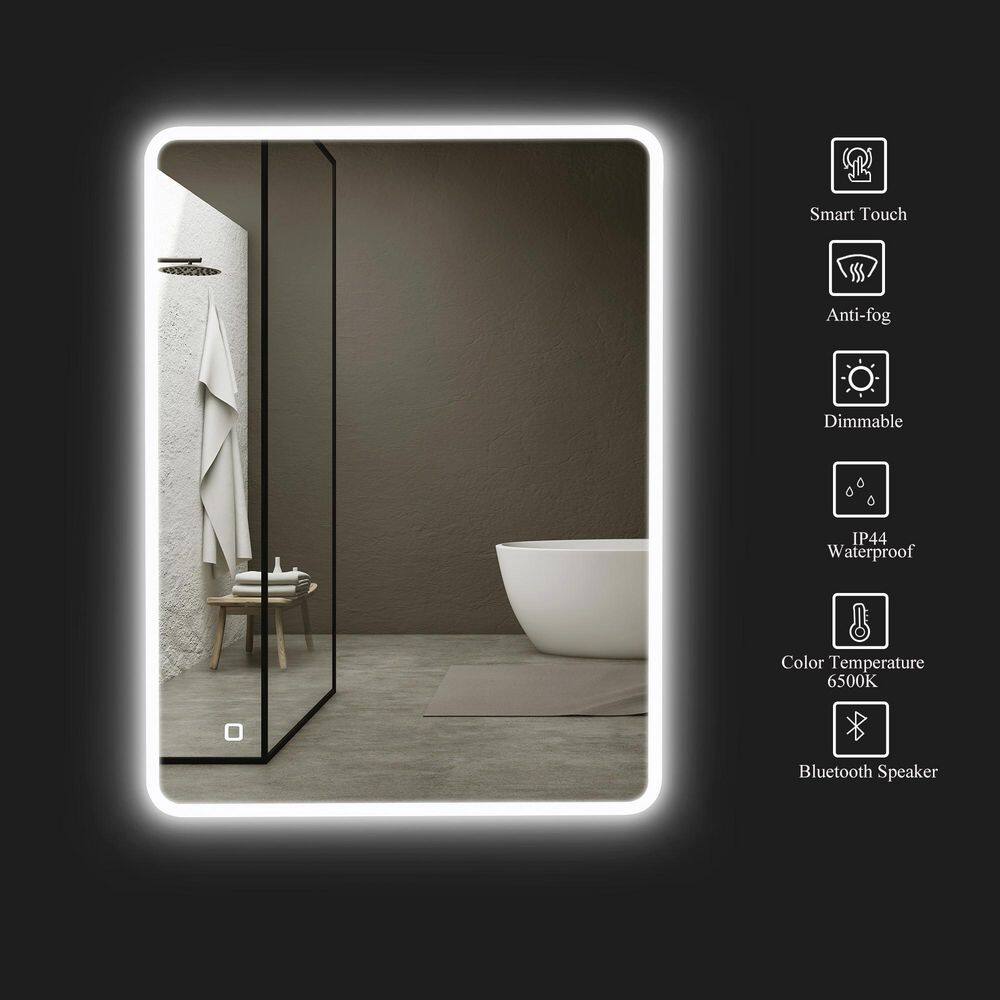 KINWELL 32 in. W x 24 in. H Frameless Rectangular LED Light Bathroom Vanity Mirror UCM3017-6080