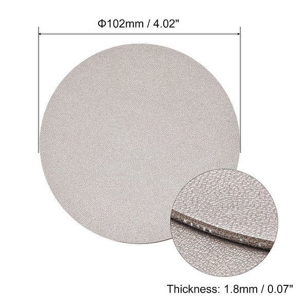 102mmRound Coasters PU Cup Mat Pad for Tableware Champagne 8pcs