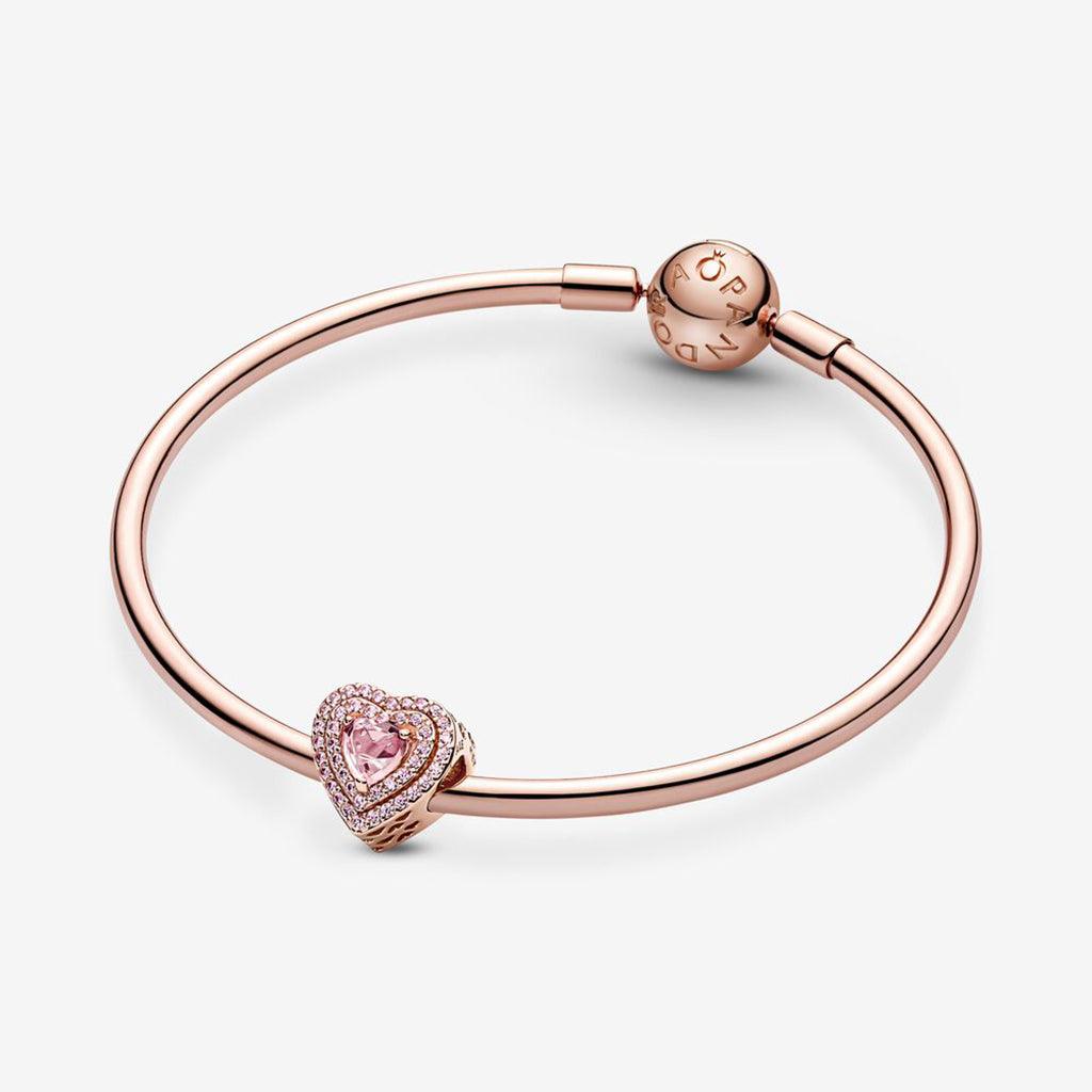 PANDORA  Sparkling Levelled Heart Charm