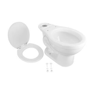 RENOVATORS SUPPLY MANUFACTURING Troyt Corner 2-Piece 0.8 GPF1.6 GPF WaterSense Dual Flush Round Toilet in White with Slow Close Seat 17668