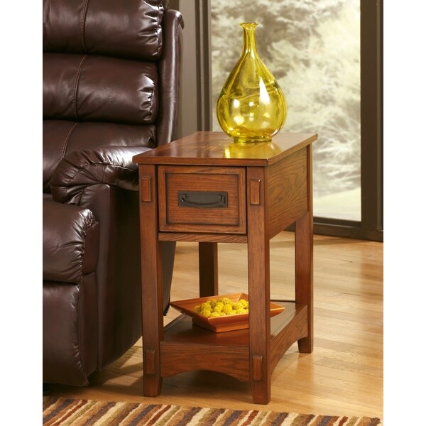 Signature Design by Ashley Breegin Brown Finish Wood Chairside End Table