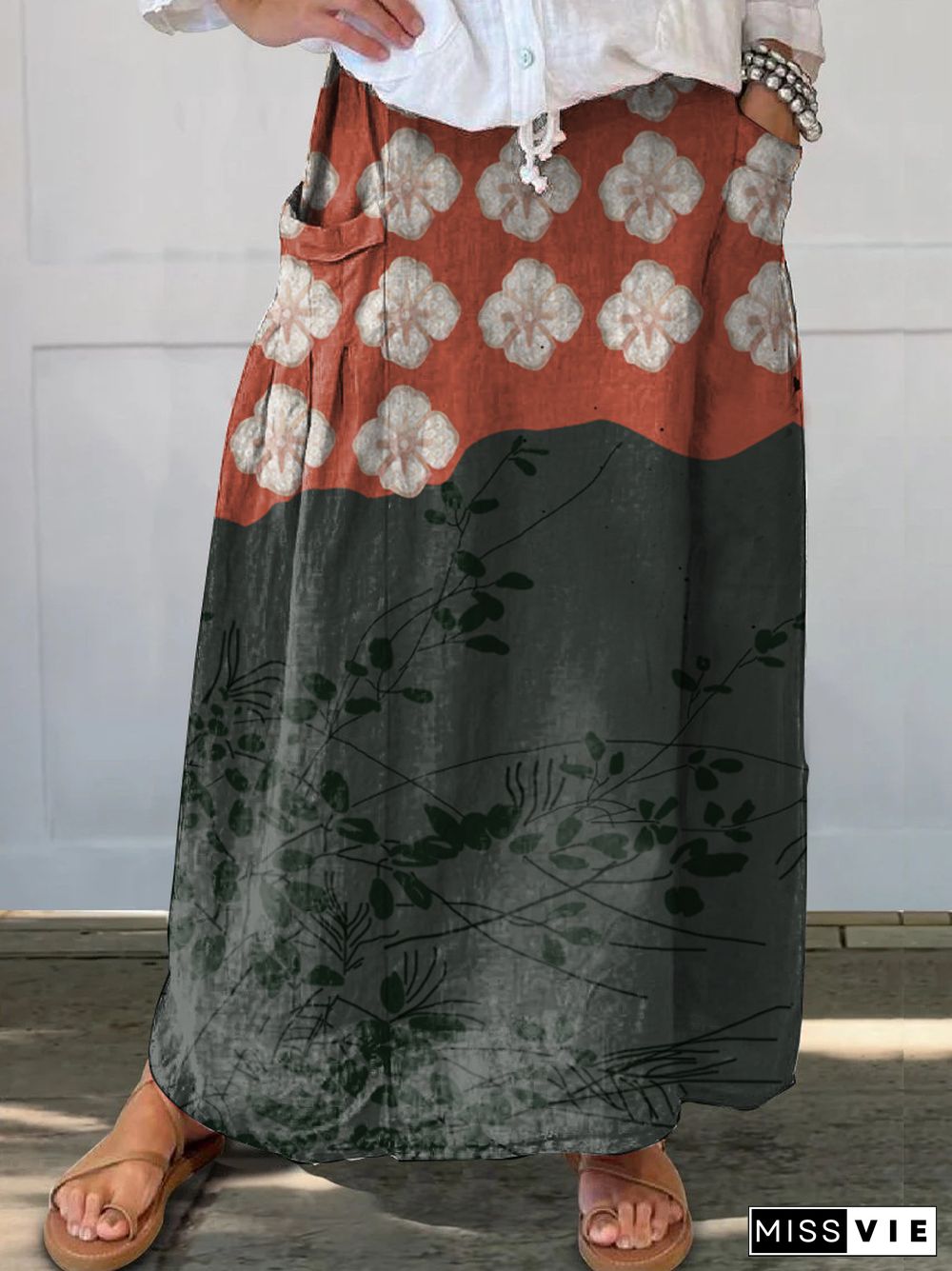 Women's Printed Vintage Skirt