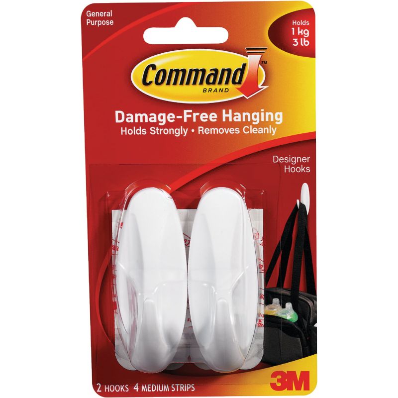 Command Designer Adhesive Hook White