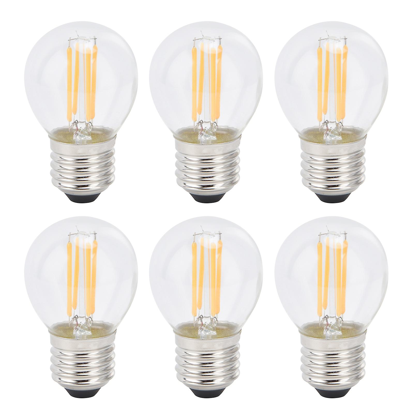 6Pcs Dimmable LED Lamp Bulbs G45 E27 4W Transparent ment Bulbs for Home Lighting Warm Light 110V