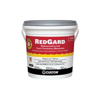 Custom Building Products RedGard 1 Gal. Waterproofing and Crack Prevention Membrane LQWAF1