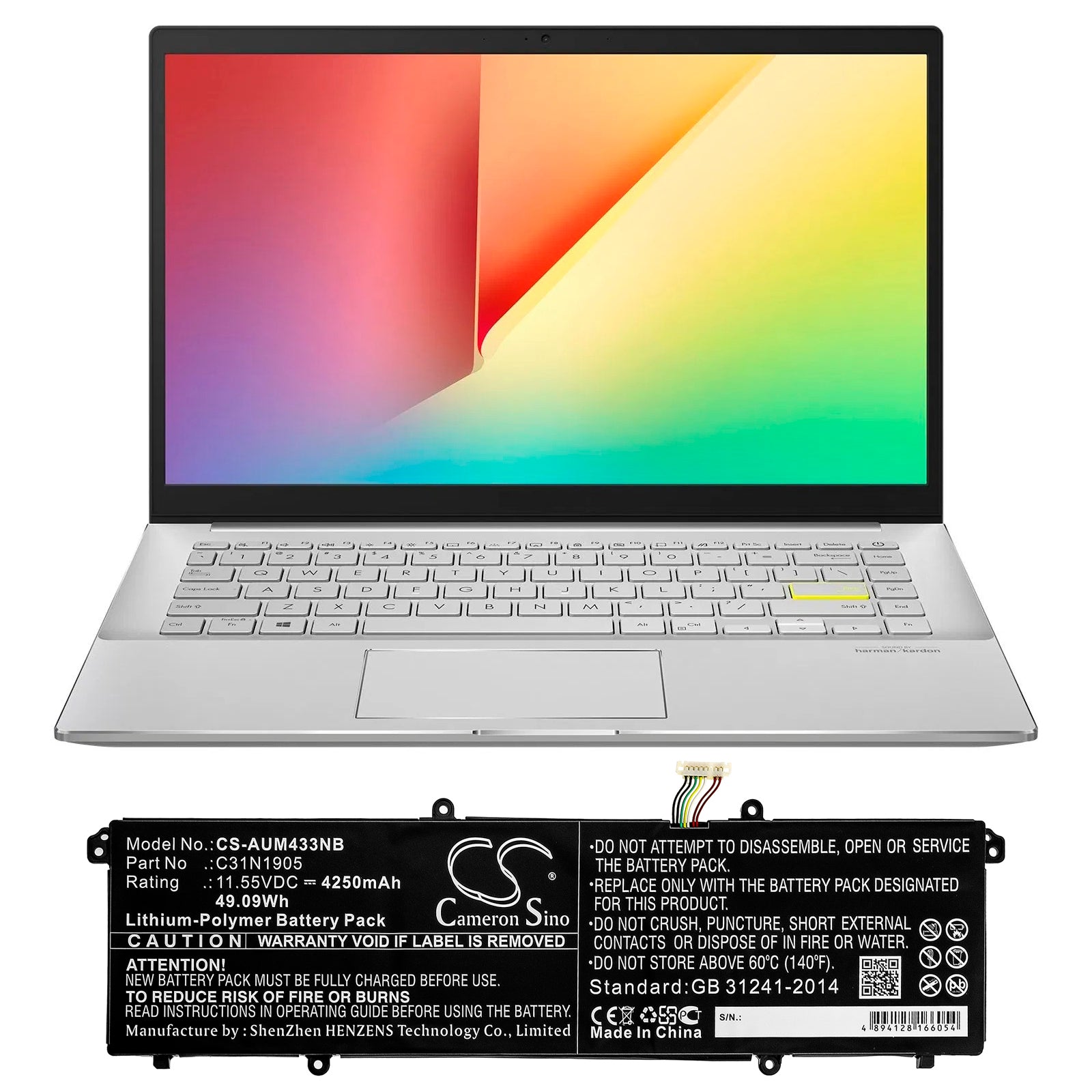 Asus VivoBook 14 S433FLEB072T VivoBook 14 S433FL Replacement Battery BatteryClerkcom Laptop and Notebook