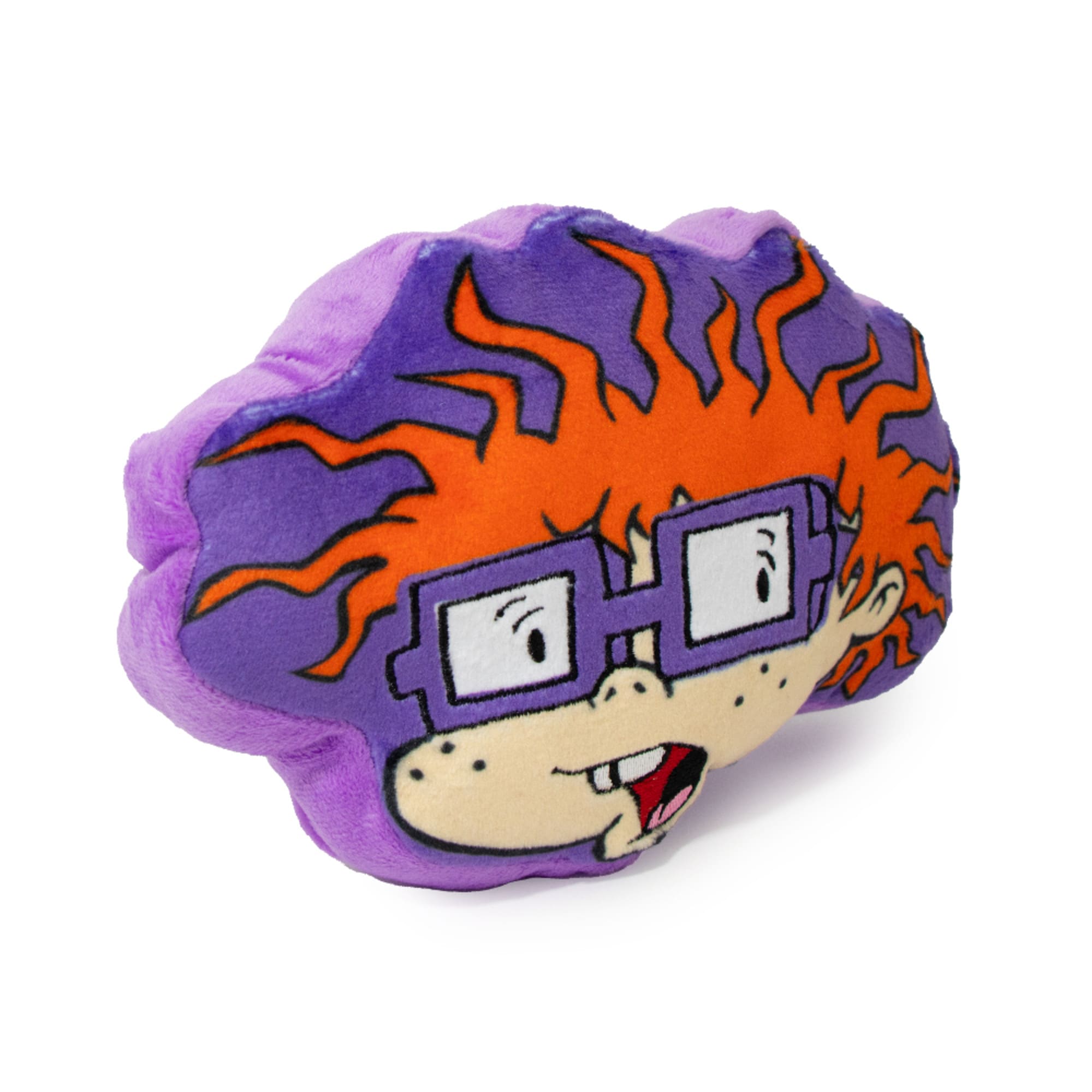 BUCKLE-DOWN Nickelodeon Rugrats Chuckie Face Plush Squeaker Dog Toy， Small