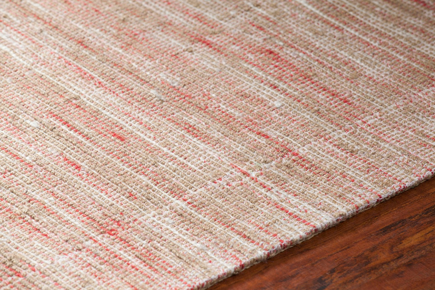 Pretor Pink/Natural Hand Woven Flatweave Rug