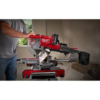 MW M18 FUEL 18V 10 in. Lithium-Ion Brushless Cordless Dual Bevel Sliding Compound Miter Saw Kit with One 8.0 Ah Battery 2734-21