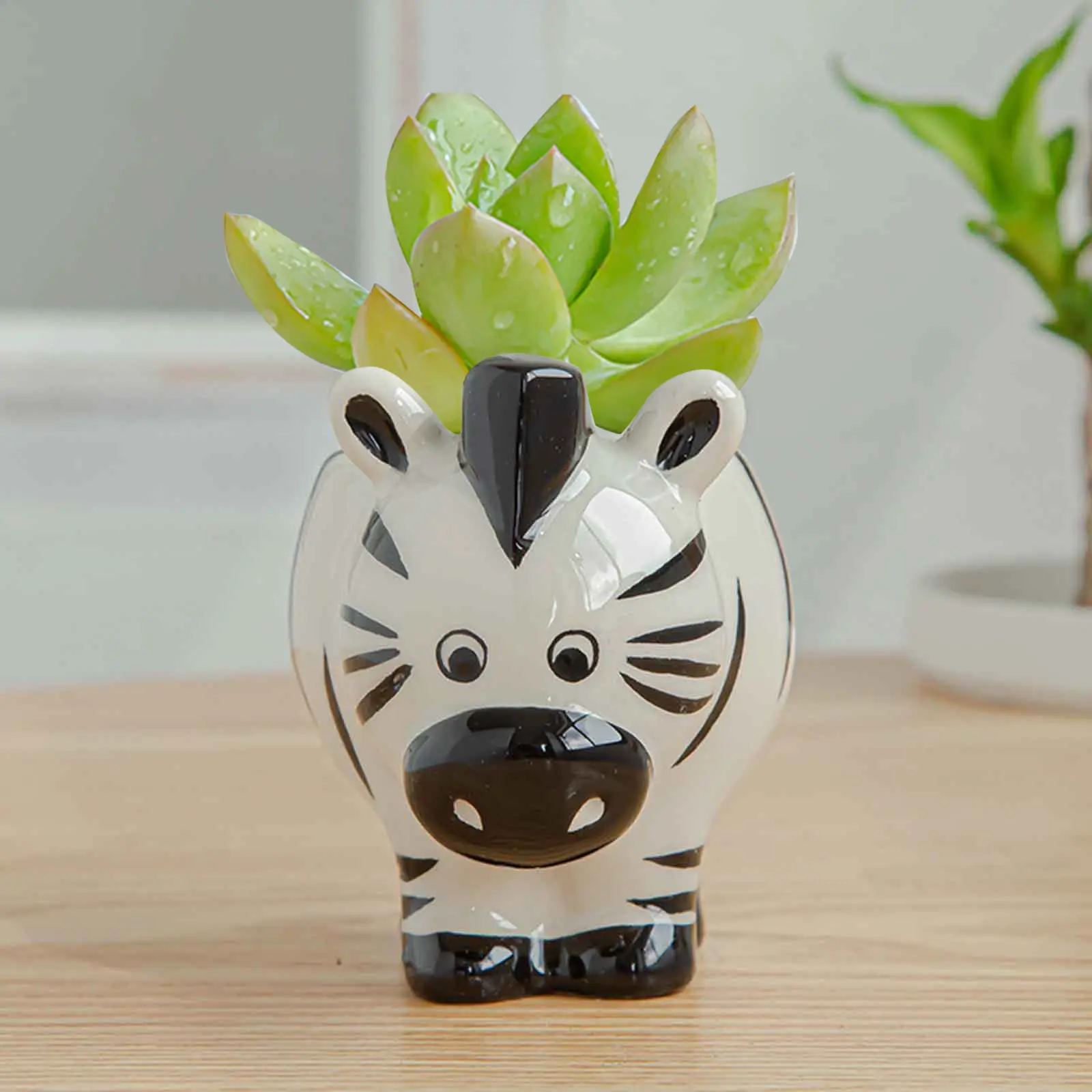 Wholesale Garden Supplies Pot Bonsai Ceramic Mini Animal for Succulent Flower Plant Handmade Cartoon Shopping Mall Decoration