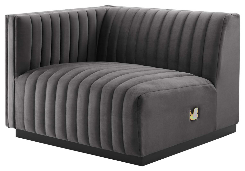 Conjure Channel Tufted Velvet Loveseat   Transitional   Loveseats   by Modway  Houzz