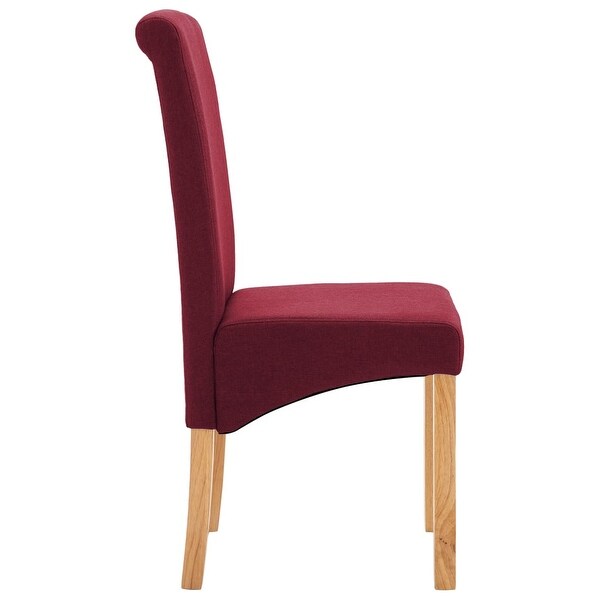 Dining Chairs 4 pcs Red Fabric