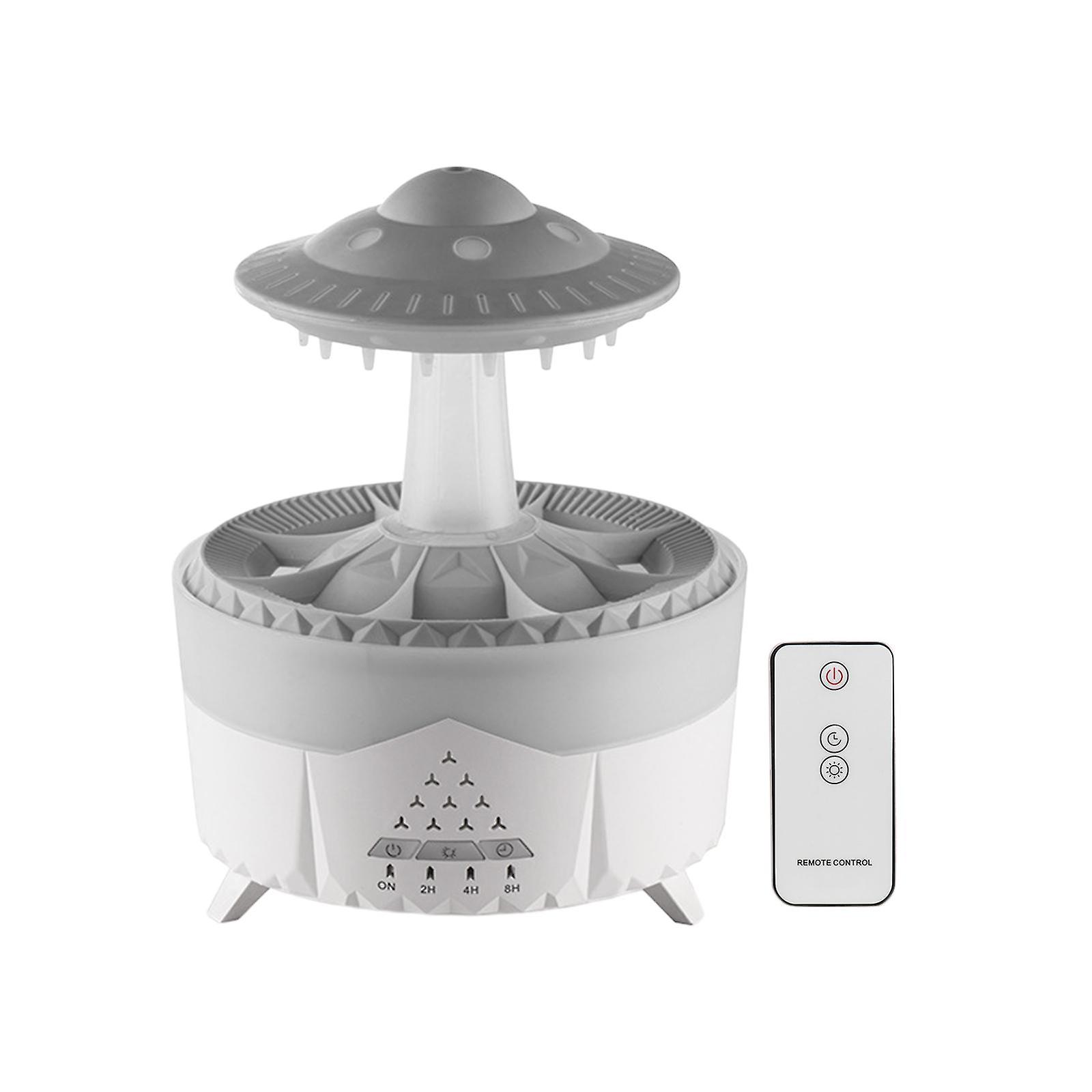 Raining Ufo Humidifier Essential Oil Diffuser Eu 220v Plug 350ml For Bedroom White