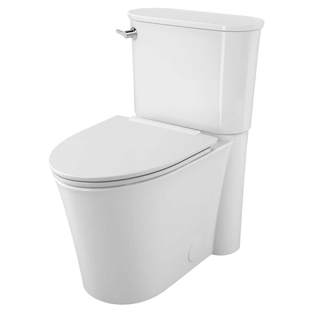 American Standard Studio S Right Height 2piece 128 GPF Single Flush Elongated Toilet with Left Hand Trip Lever in White Seat Included