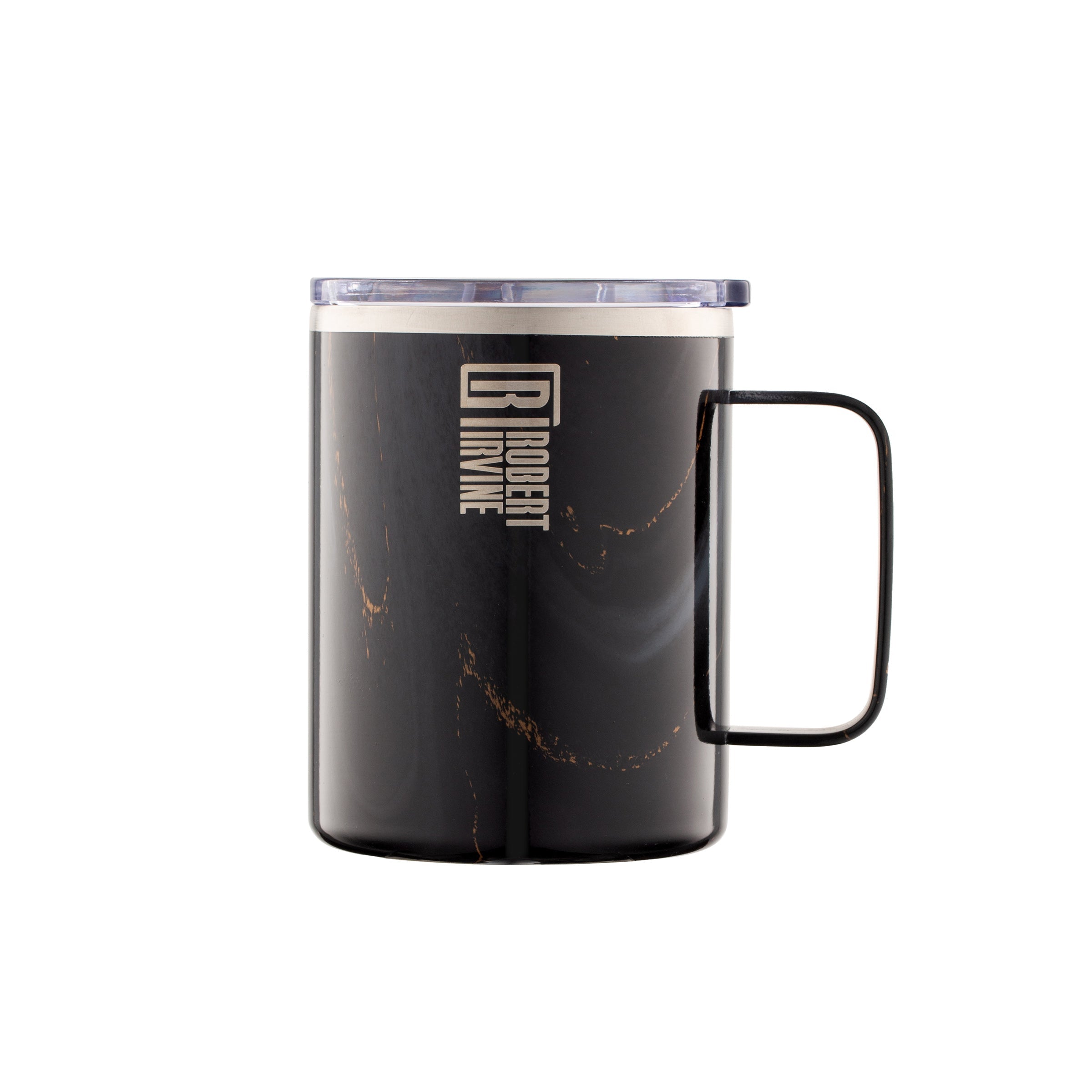 Robert Irvine 16 Oz Black Geo Coffee Mug