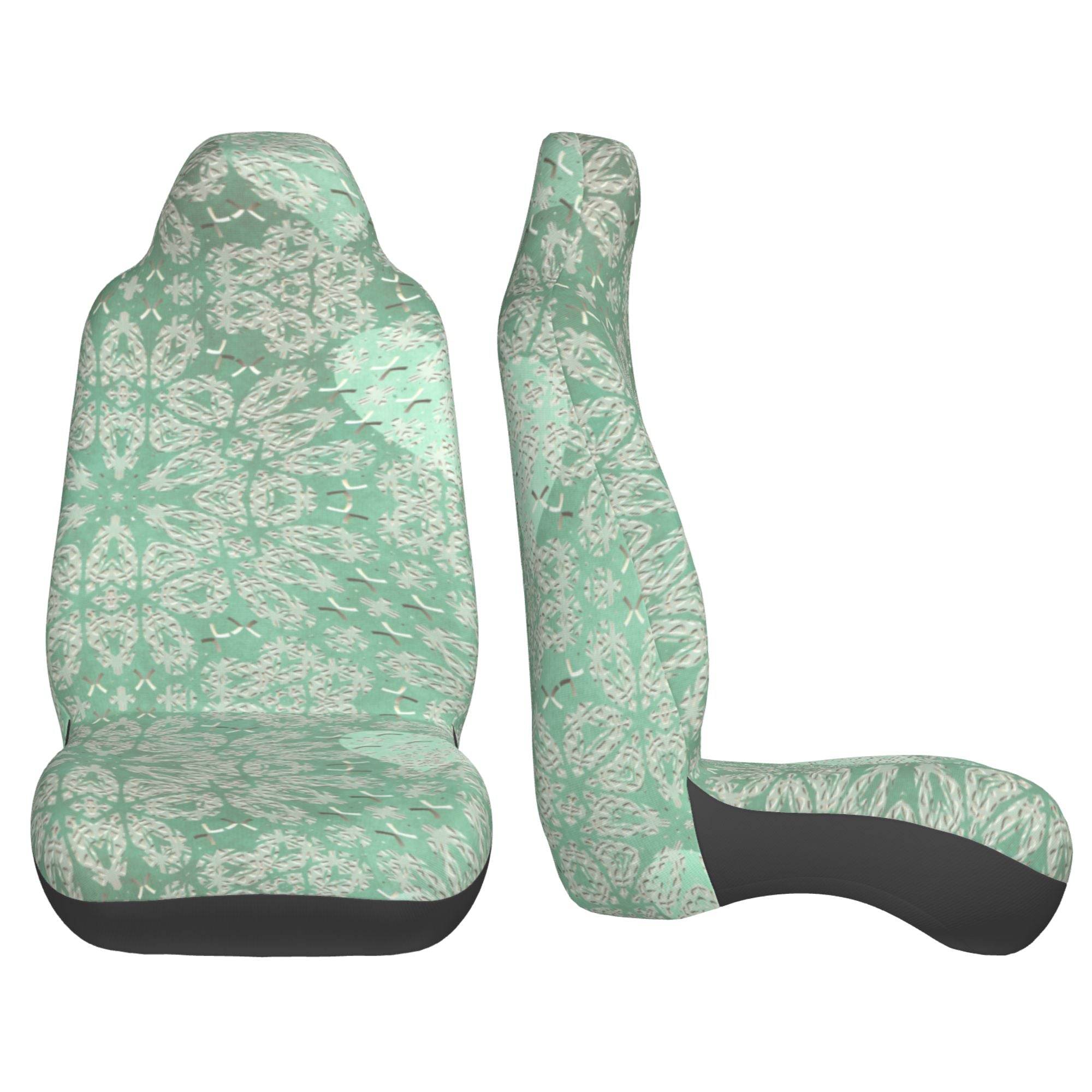 ZICANCN Car Seat Covers Front Seats Only，Green Vintage Texture Automotive Seat Covers Protectors for Cars Trucks Suv 2 Pack