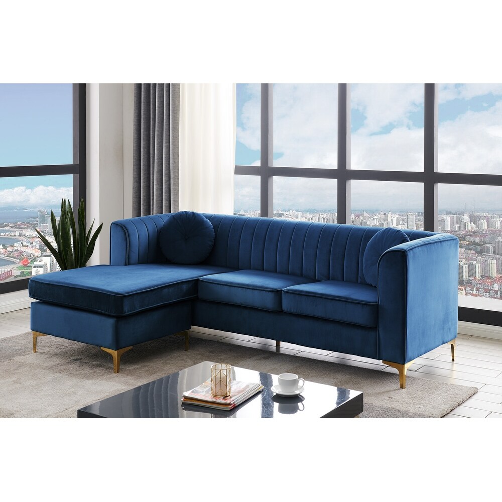 Chic Home Britannia Velvet Upholstered Modular Sectional Sofa