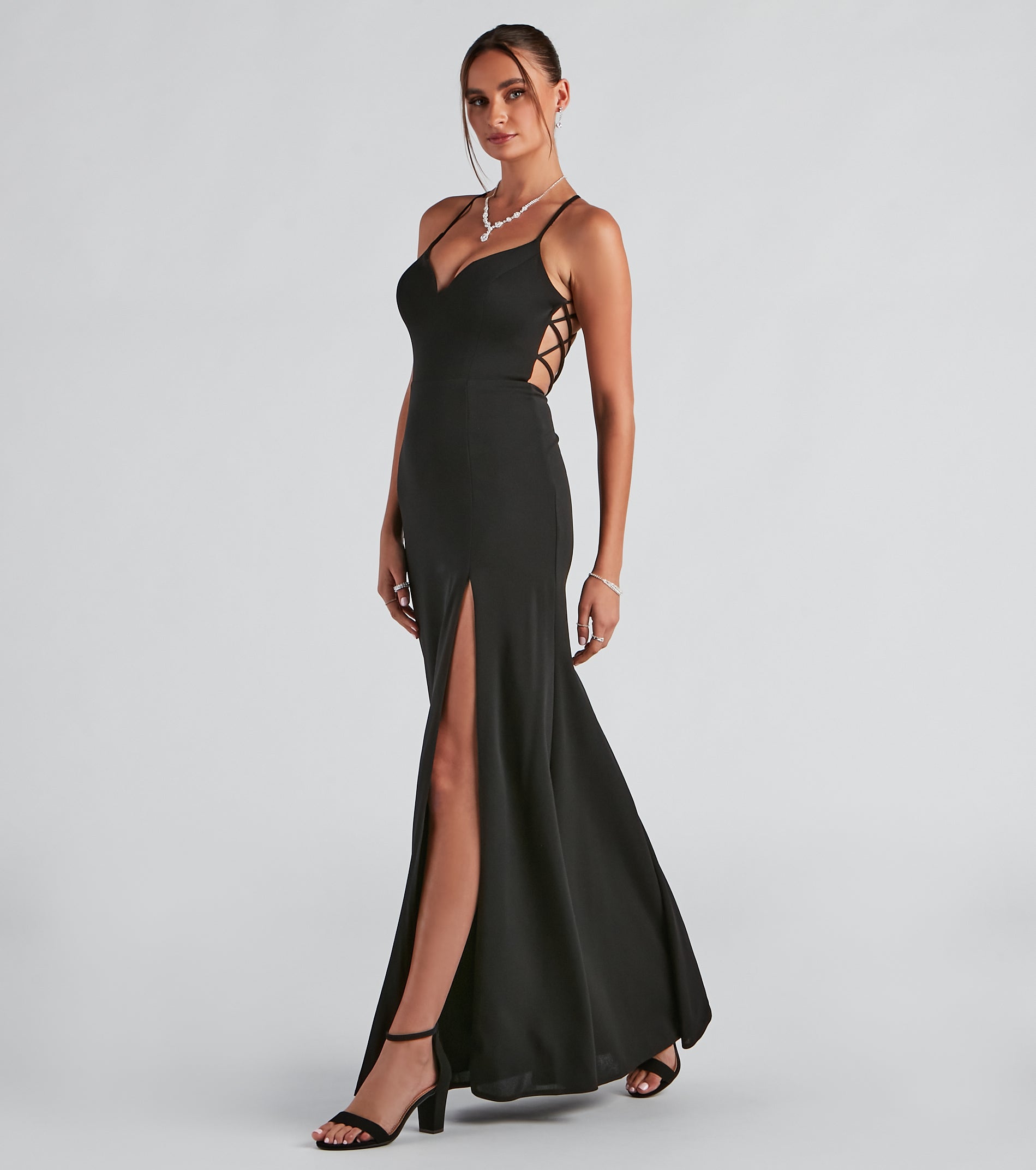 Cornelia Formal Crepe Strappy Dress