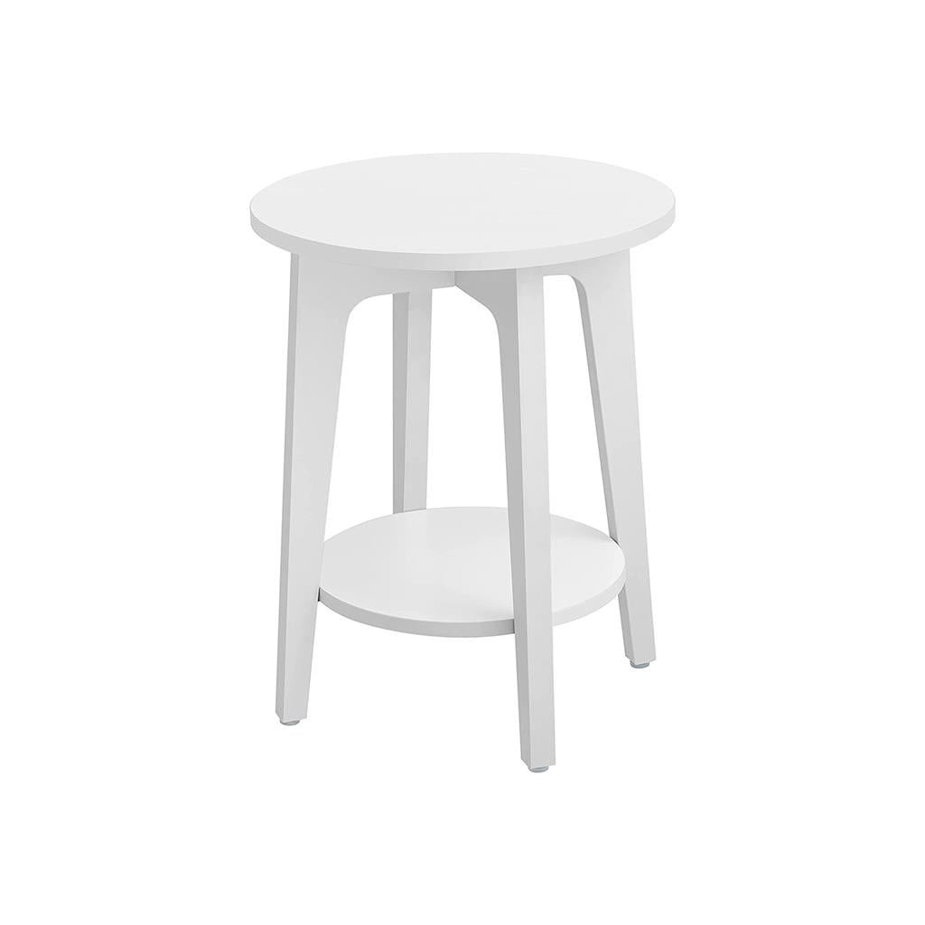 VASAGLE Round End Table with Lower Shelf