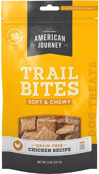 American Journey Chicken Recipe Trail Bites Grain-Free Soft and Chewy Dog Treats