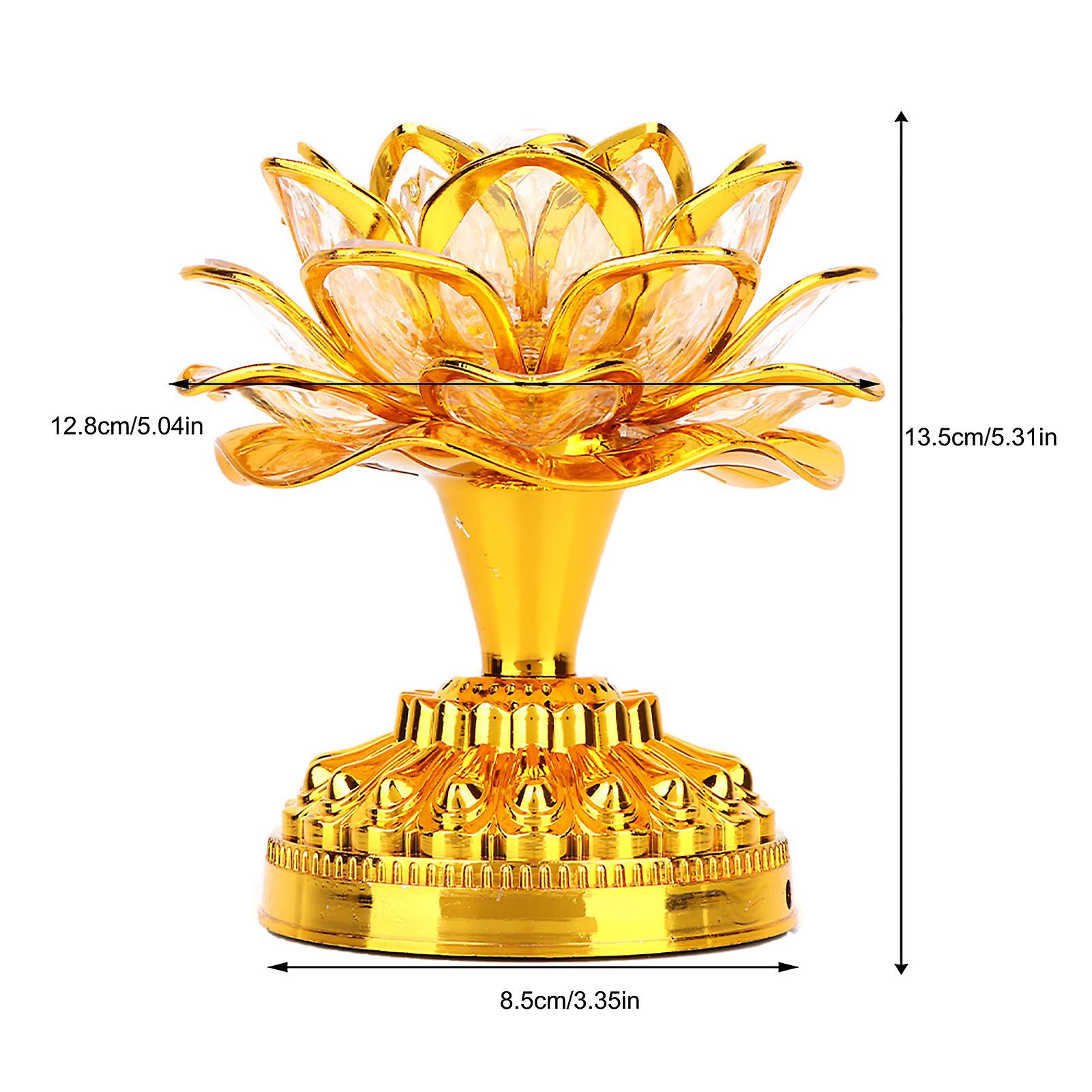 Colorful Light Buddhism Faith Supply Lotus Light (without Battery Deliver Us Plug 110-240 V)