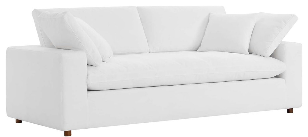 Modern Sofa  Large Design With Extra Padded Seat  ampLinen Upholstery   Modern   Sofas   by Decor Love  Houzz