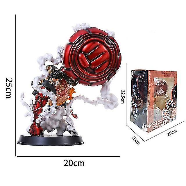 25cm Anime Figurine Gear 4 Luffy Ape King Gun Scene Statue Pvc Action Figure Collection Ornament Model Toys For Child