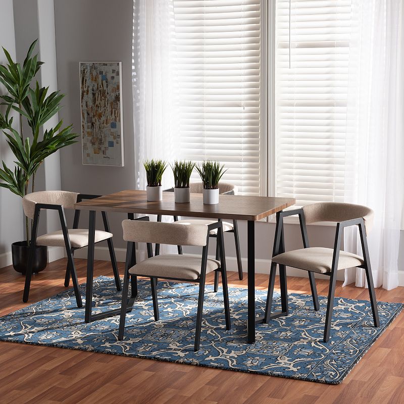 Baxton Studio Delgado Dining Table 5-Piece Set