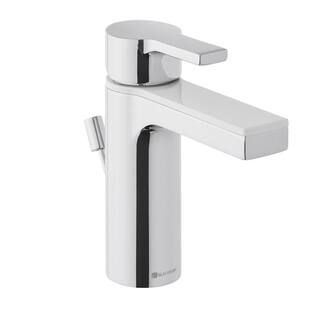 Glacier Bay Modern Single-Handle Single-Hole Bathroom Faucet in Dual Finish Chrome and White HD67771W-6076