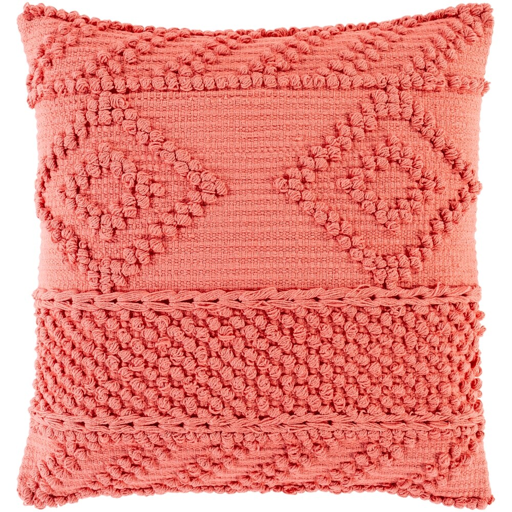 Nadra Diamond Textured Bohemian Throw Pillow