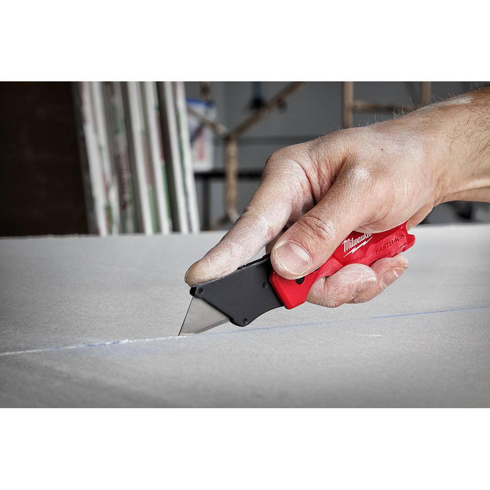 MW 13-in-1 Multi-Tip Cushion Grip Screwdriver with FASTBACK Compact Folding Utility Knife 48-22-2880-48-22-1500